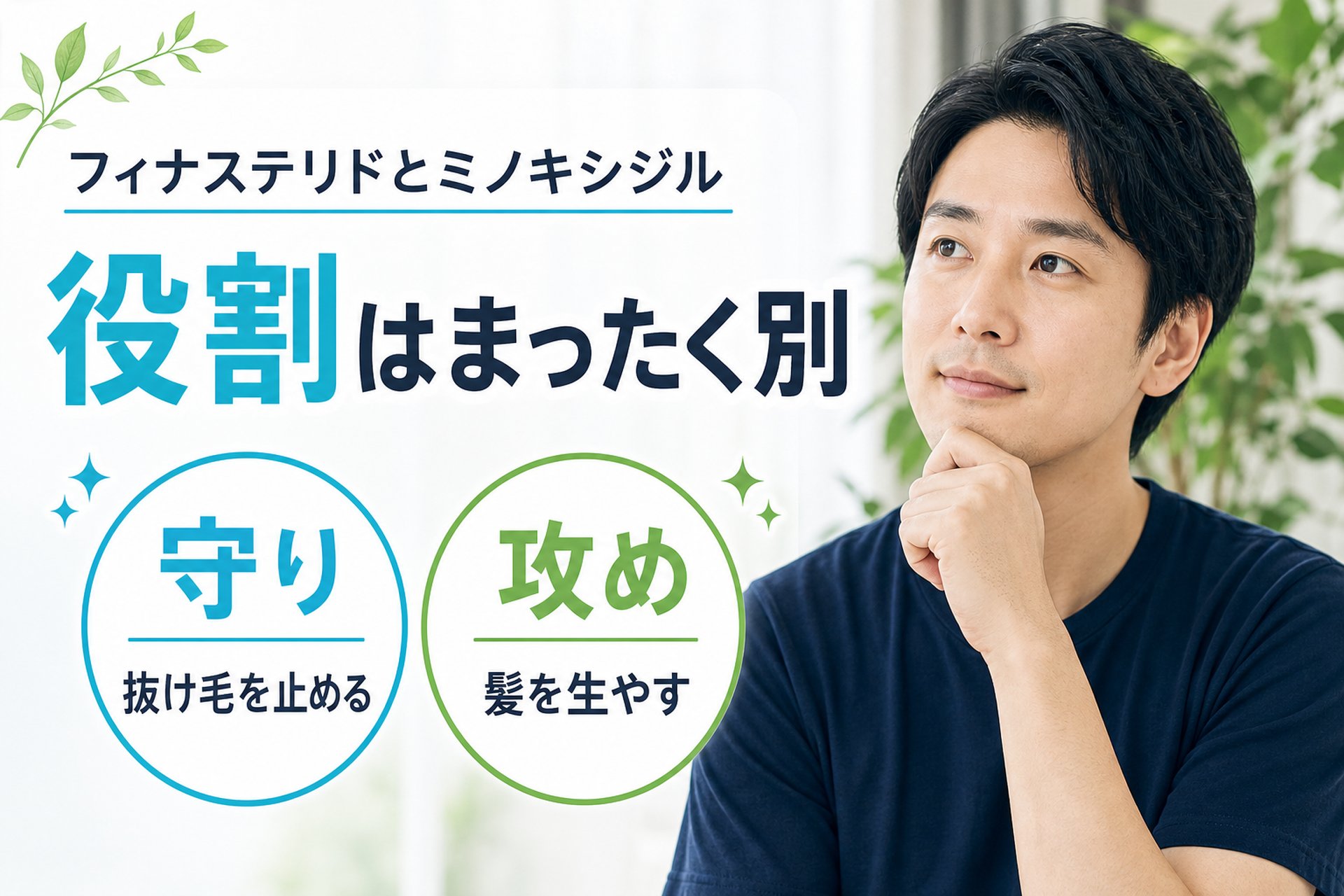【前提】フィナステリドとミノキシジルは役割がまったく違う