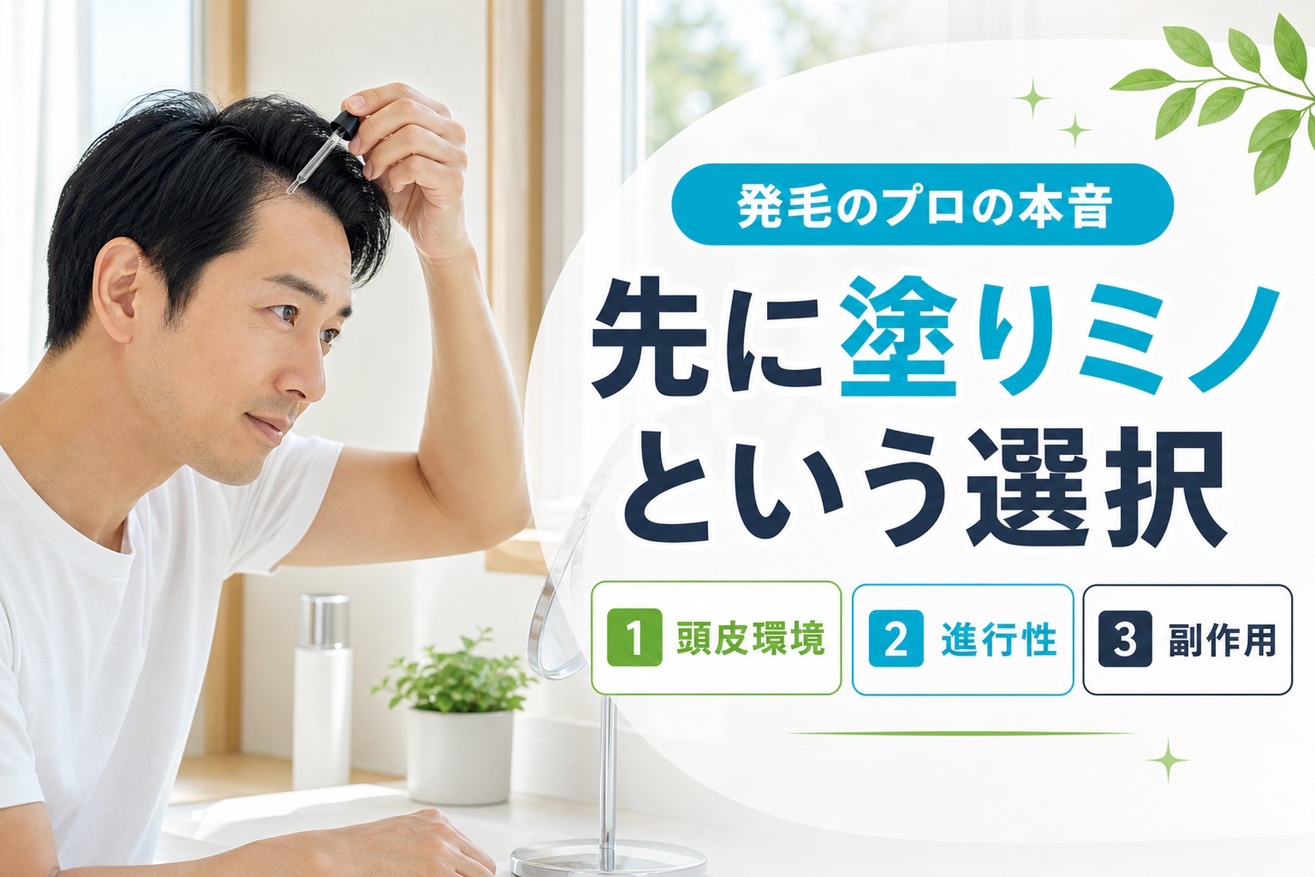 【本音】フィナステリドより先に塗りミノをすすめる3つの理由