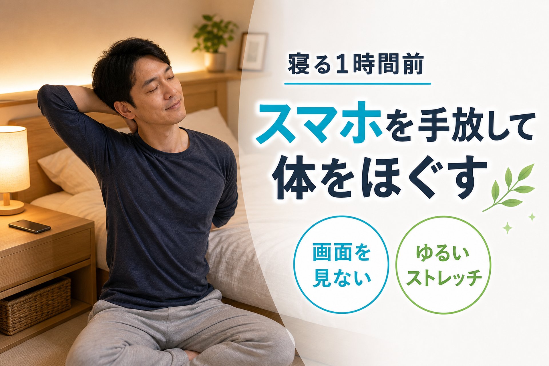 【寝る1時間前】スマホをやめて育毛ルーティンでリラックスする