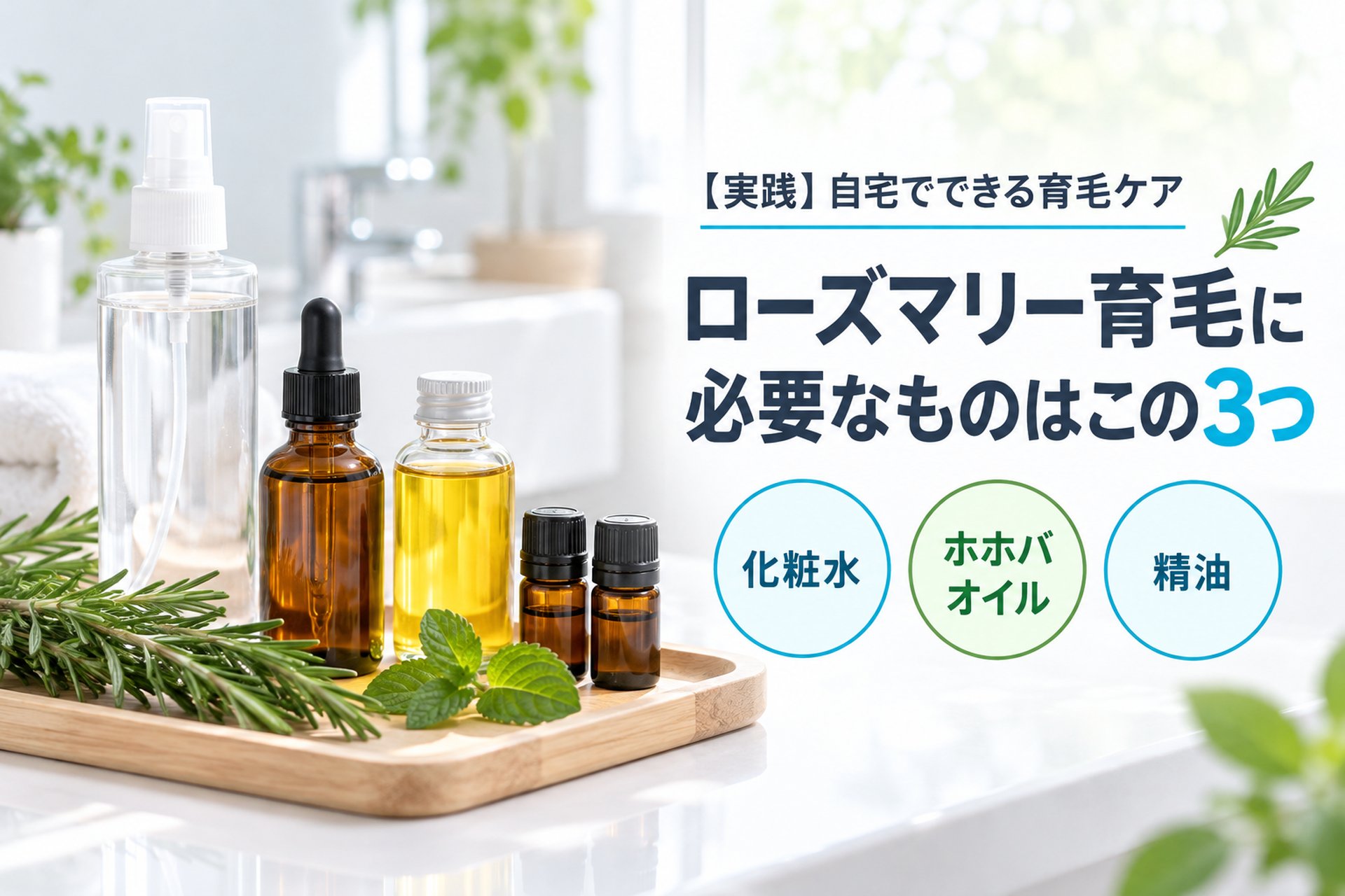 【実践】ローズマリー育毛の基本と作り方